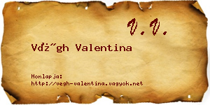 Végh Valentina névjegykártya