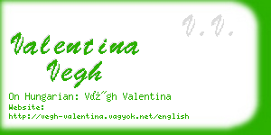 valentina vegh business card